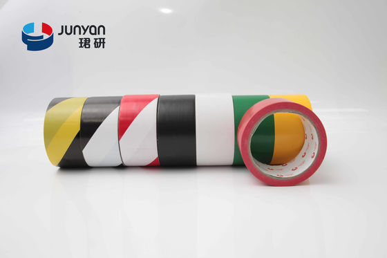 Yellow Safety PVC Floor Marking Tape Easy Tear Waterproof  150% Elongation