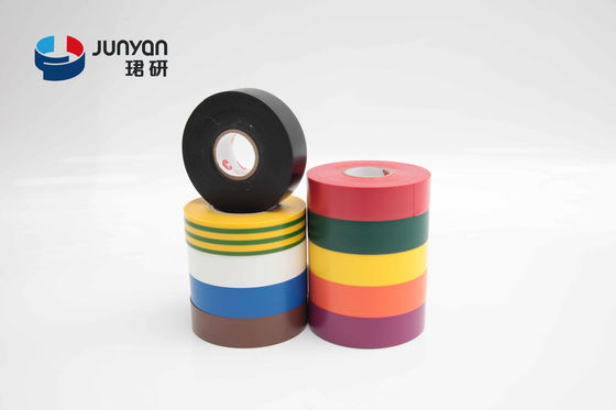 JUNYAN PVC Electrical Tape Roll Color Coding / Marking Rubber Adhesive Tape Chemical Resistant