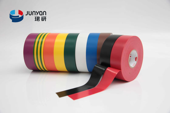 JUNYAN PVC Electrical Tape Roll Color Coding / Marking Rubber Adhesive Tape Chemical Resistant