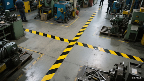 Easy Tear Warehouse Floor Safety Tape , Rubber Adhesive PVC Floor Tape