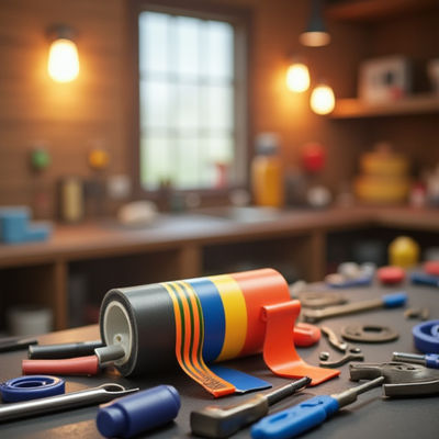 JUNYAN PVC Electrical Tape Roll Color Coding / Marking Rubber Adhesive Tape Chemical Resistant