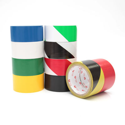 Rubber Adhesive PVC Floor Marking Tape Easy Tear Hazard Warning PVC Tape