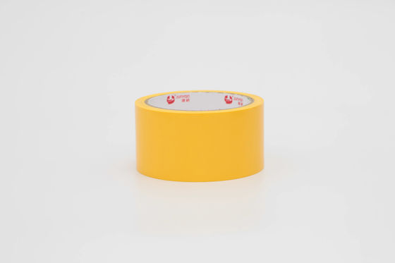 Yellow Safety PVC Floor Marking Tape Easy Tear Waterproof  150% Elongation