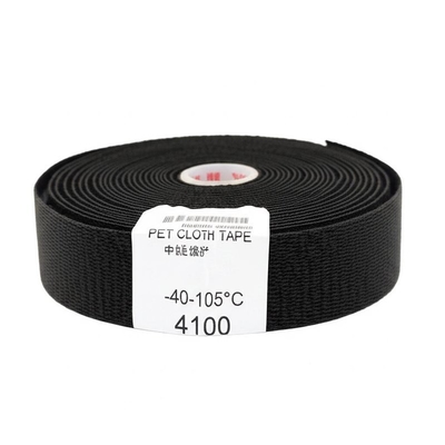Hand Tearable PET Cloth Tape 19mm x 25m Flame Retardant -40-105°C